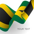 Jamaica flag. Patriotic design. Vector.