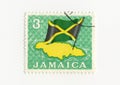 Jamaica flag stamp