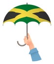 Jamaica flag umbrella