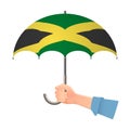 Jamaica flag umbrella