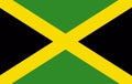 Jamaica flag vector icon. Royalty Free Stock Photo