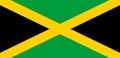 Jamaica Flag vector national dirty silk jamaican icon. Jamaica flag pattern background Royalty Free Stock Photo