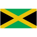 Jamaica flag on white background. Jamaica flag nation country reggae Royalty Free Stock Photo