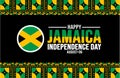 Jamaica Happy Independence Day background template. Holiday concept. background, banner, placard, card, and poster