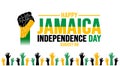 Jamaica Happy Independence Day background template. Holiday concept. background, banner, placard, card, and poster