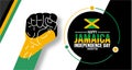 Jamaica Happy Independence Day background template. Holiday concept. background, banner, placard, card, and poster