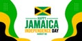 Jamaica Happy Independence Day background template. Holiday concept. background, banner, placard, card, and poster