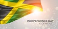 Jamaica happy independence day vector banner, greeting card