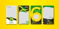 Jamaica independence day social media stories design