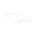 Jamaica map outline Royalty Free Stock Photo