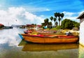 Jamaica. National boats on the Black river Royalty Free Stock Photo