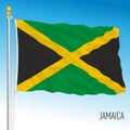 Jamaica official national flag, central america