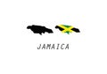 Jamaica outline map national borders