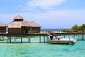 Jamaica over the water bungalows Royalty Free Stock Photo