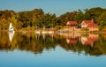 Jamaica Pond during the golden hour Royalty Free Stock Photo
