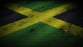 Jamaica Realistic Flag, Old Worn Fabric Texture, 3D Illustration