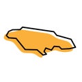 Jamaica simplified vector map