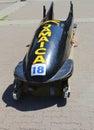 Jamaican Bobsleigh Team bob used during XV Winter Olympic Games located at Canada Olympic Park