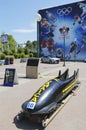 Jamaican Bobsleigh Team bob used during XV Winter Olympic Games located at Canada Olympic Park