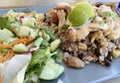 Jamaican Chicken with Black Beans and Rice and Salad