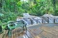 Jamaican waterfall park Royalty Free Stock Photo