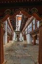 The Jambay Lhakhang is a temple and located in Bumthang Jakar in Bhutan Royalty Free Stock Photo