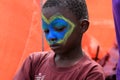 Face painting to local kids in Zanzibar