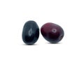 Jambolan java plums dark purple and redish isolated on white background Royalty Free Stock Photo