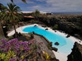 Jameos del Agua areal with beautiful swimming pool designed by CÃ©sar Manrique, Lanzarote, Canary Islands, Spain