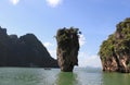 James Bond Island or Khao Tapu, a part of the Phang Nga Bay National Park, featured in the James Bond movie: The Man with Royalty Free Stock Photo