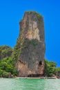 James Bond Island Phuket Thailand. Lovely rock in the middle of the ocean Royalty Free Stock Photo