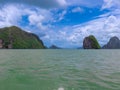 James Bond Island Phuket Thailand. Lovely rock in the middle of the ocean Royalty Free Stock Photo