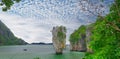 James Bond Island Phuket Thailand. Lovely rock in the middle of the ocean Royalty Free Stock Photo