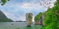 James Bond Island Phuket Thailand. Lovely rock in the middle of the ocean Royalty Free Stock Photo