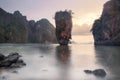 James Bond Island & Sunset Royalty Free Stock Photo