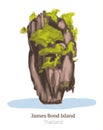 James Bond Island thailand hand drawing vector illustration Royalty Free Stock Photo