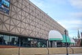 James brown Arena front entrance close up