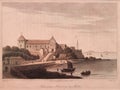 1814 James Clark James Wathen Intaglio Printing Copperplate Print Aquatint hand-colour Sketch Portuguese Macao St. Francis Convent