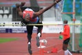James Grayman - high jump in Prague 2012 Royalty Free Stock Photo
