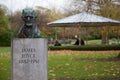 James Joyce Bust in Dublin, Ireland Royalty Free Stock Photo