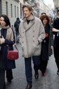 James Norton before Giorgio Armani fashion show, Milan Fashion Week street style