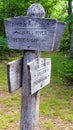 James River sign on the AT and hiking down to the river