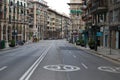 The James the third avenue in Palma, one of main commercial street seen deserted during the COVID-19 outbreak