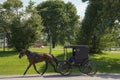Jamesport Missouri Amish horse and buggy Royalty Free Stock Photo