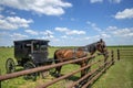 Jamesport Missouri Amish horse and buggy Royalty Free Stock Photo