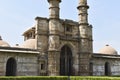 Jami Masjid with intricate carvings in stone, front Close up, an Islamic monuments was built by Sultan Mahmud Begada in 1509, Royalty Free Stock Photo