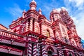 View on Jami-Ul-Alfar Mosque or Red Masjid Mosque is a historic mosque in Colombo, Sri Lanka Royalty Free Stock Photo