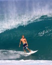 Jamie O'brien Surfing a Wave at Pipeline Hawaii