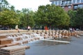 Jamison Square in Portland, Oregon Royalty Free Stock Photo