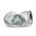 Jammed aluminum can